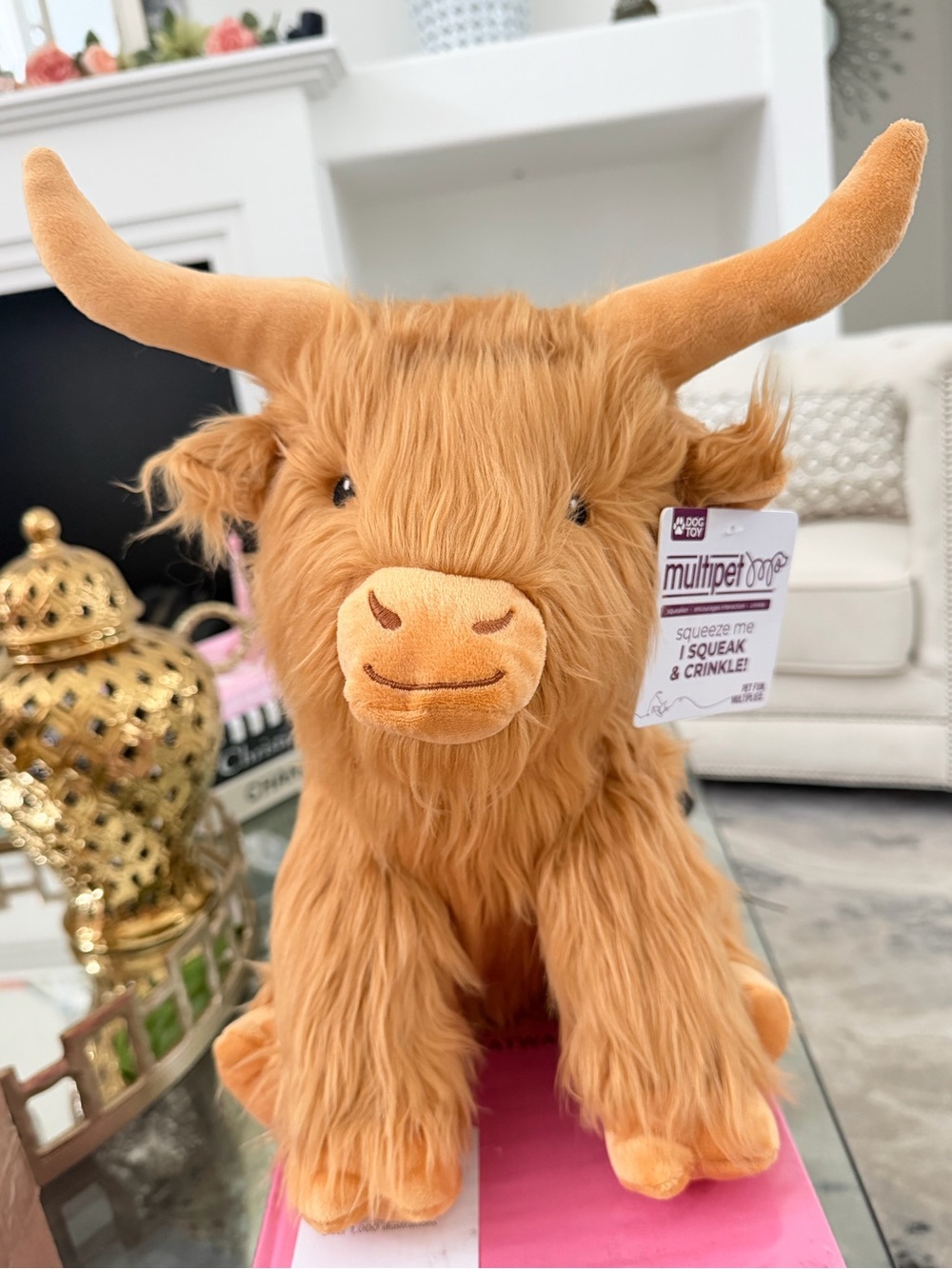 New Highland or Longhorn Cow Jumbo
Dog Toy, 14.5"